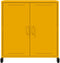 vidaXL - Dressoir - 68,5x39x72 - cm - staal - mosterdgeel