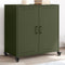 vidaXL - Dressoir - 68,5x39x72 - cm - staal - olijfgroen