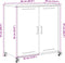vidaXL - Dressoir - 68,5x39x72 - cm - staal - olijfgroen