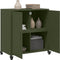 vidaXL - Dressoir - 68,5x39x72 - cm - staal - olijfgroen