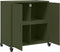 vidaXL - Dressoir - 68,5x39x72 - cm - staal - olijfgroen