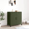 vidaXL - Dressoir - 68,5x39x72 - cm - staal - olijfgroen