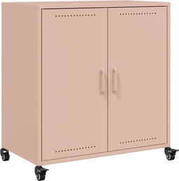vidaXL - Dressoir - 68,5x39x72 - cm - staal - roze