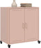 vidaXL - Dressoir - 68,5x39x72 - cm - staal - roze