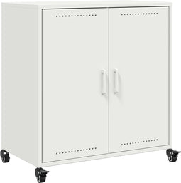vidaXL - Dressoir - 68,5x39x72 - cm - staal - wit
