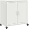 vidaXL - Dressoir - 68,5x39x72 - cm - staal - wit