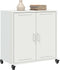 vidaXL - Dressoir - 68,5x39x72 - cm - staal - wit
