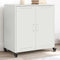vidaXL - Dressoir - 68,5x39x72 - cm - staal - wit