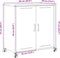 vidaXL - Dressoir - 68,5x39x72 - cm - staal - wit