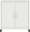vidaXL - Dressoir - 68,5x39x72 - cm - staal - wit