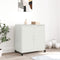 vidaXL - Dressoir - 68,5x39x72 - cm - staal - wit
