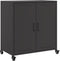 vidaXL - Dressoir - 68,5x39x72 - cm - staal - zwart