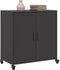 vidaXL - Dressoir - 68,5x39x72 - cm - staal - zwart