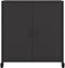vidaXL - Dressoir - 68,5x39x72 - cm - staal - zwart