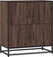 vidaXL - Dressoir - 68x35x76 - cm - bewerkt - hout - bruin - eikenkleur