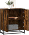vidaXL - Dressoir - 68x35x76 - cm - bewerkt - hout - gerookt - eikenkleurig