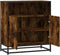 vidaXL - Dressoir - 68x35x76 - cm - bewerkt - hout - gerookt - eikenkleurig