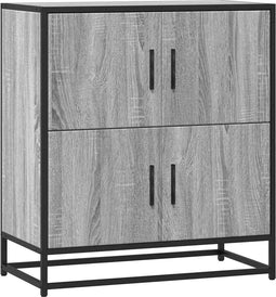 vidaXL - Dressoir - 68x35x76 - cm - bewerkt - hout - grijs - sonoma - eikenkleurig