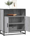 vidaXL - Dressoir - 68x35x76 - cm - bewerkt - hout - grijs - sonoma - eikenkleurig