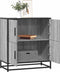 vidaXL - Dressoir - 68x35x76 - cm - bewerkt - hout - grijs - sonoma - eikenkleurig