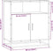 vidaXL - Dressoir - 68x35x76 - cm - bewerkt - hout - grijs - sonoma - eikenkleurig