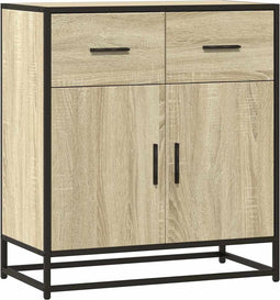 vidaXL - Dressoir - 68x35x76 - cm - bewerkt - hout - sonoma - eikenkleurig