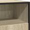 vidaXL - Dressoir - 68x35x76 - cm - bewerkt - hout - sonoma - eikenkleurig