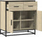 vidaXL - Dressoir - 68x35x76 - cm - bewerkt - hout - sonoma - eikenkleurig