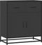 vidaXL - Dressoir - 68x35x76 - cm - bewerkt - hout - zwart