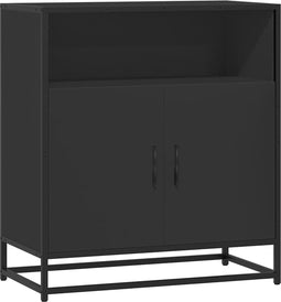 vidaXL - Dressoir - 68x35x76 - cm - bewerkt - hout - zwart