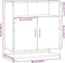 vidaXL - Dressoir - 68x35x76 - cm - bewerkt - hout - zwart