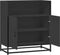 vidaXL - Dressoir - 68x35x76 - cm - bewerkt - hout - zwart