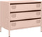 vidaXL - Dressoir - 68x39x58,5 - cm - koudgewalst - staal - roze
