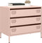vidaXL - Dressoir - 68x39x58,5 - cm - koudgewalst - staal - roze