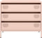 vidaXL - Dressoir - 68x39x58,5 - cm - koudgewalst - staal - roze