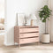 vidaXL - Dressoir - 68x39x58,5 - cm - koudgewalst - staal - roze