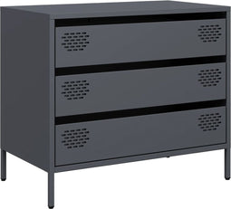 vidaXL - Dressoir - 68x39x58,5 - cm - koudgewalst - staal - antracietkleurig