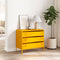 vidaXL - Dressoir - 68x39x58,5 - cm - koudgewalst - staal - mosterdgeel