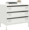 vidaXL - Dressoir - 68x39x58,5 - cm - koudgewalst - staal - wit