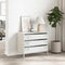 vidaXL - Dressoir - 68x39x58,5 - cm - koudgewalst - staal - wit