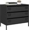 vidaXL - Dressoir - 68x39x58,5 - cm - koudgewalst - staal - zwart