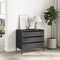 vidaXL - Dressoir - 68x39x58,5 - cm - koudgewalst - staal - zwart
