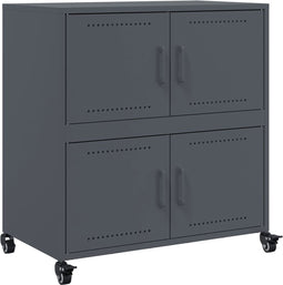 vidaXL - Dressoir - 68x39x72 - cm - staal - antracietkleurig