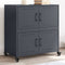 vidaXL - Dressoir - 68x39x72 - cm - staal - antracietkleurig