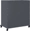vidaXL - Dressoir - 68x39x72 - cm - staal - antracietkleurig