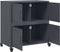 vidaXL - Dressoir - 68x39x72 - cm - staal - antracietkleurig