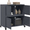 vidaXL - Dressoir - 68x39x72 - cm - staal - antracietkleurig