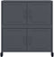 vidaXL - Dressoir - 68x39x72 - cm - staal - antracietkleurig