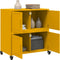 vidaXL - Dressoir - 68x39x72 - cm - staal - mosterdgeel