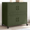 vidaXL - Dressoir - 68x39x72 - cm - staal - olijfgroen